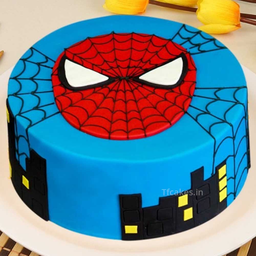 Spiderman Fondant Cake