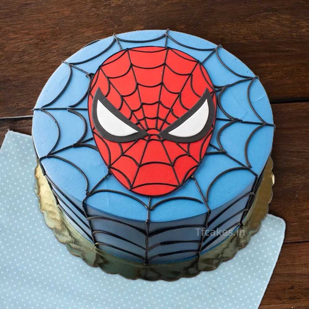 Spiderman Semi Fondant Cake