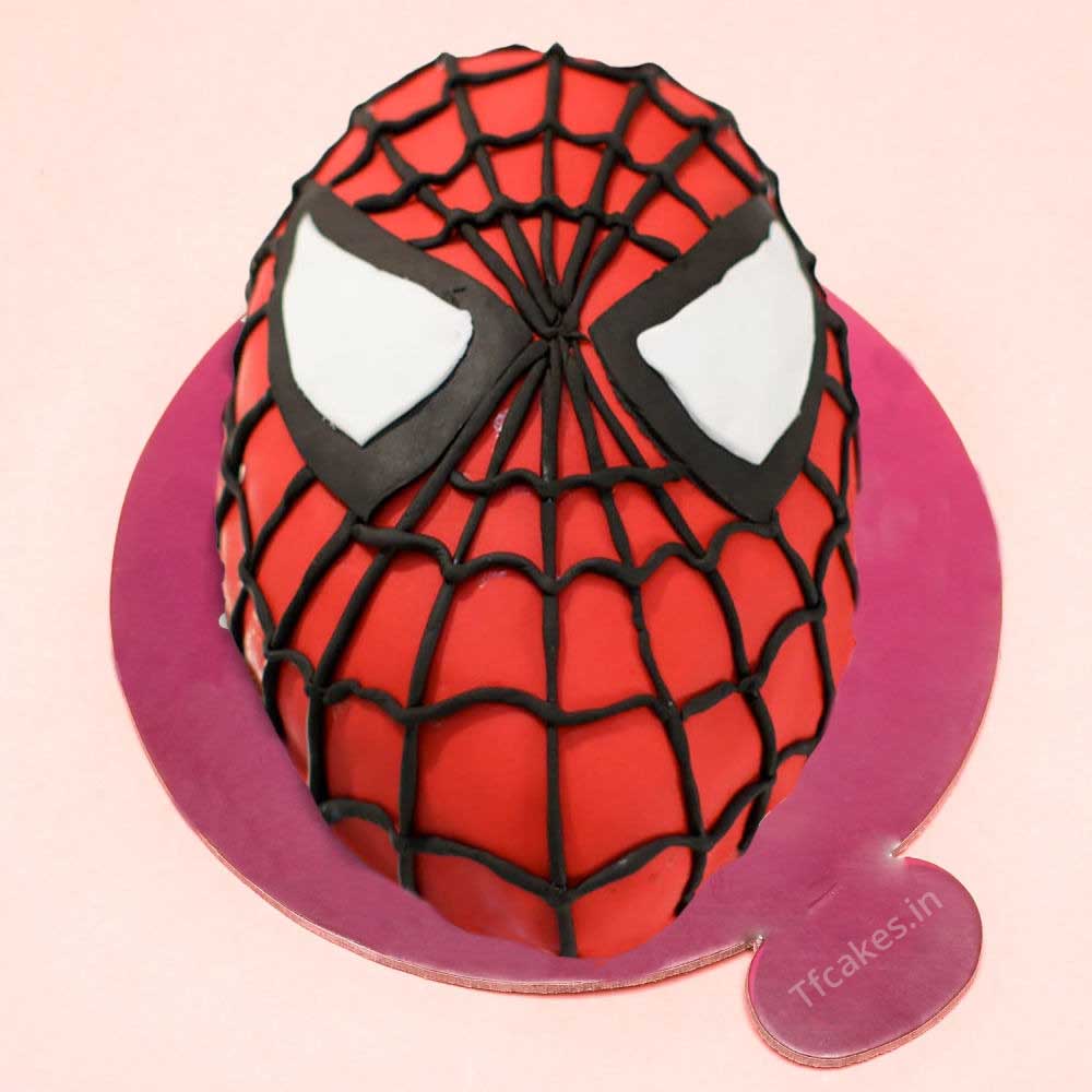 Spiderman Face Cake