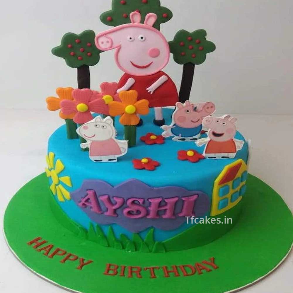 Peppa Pig Theme Cake