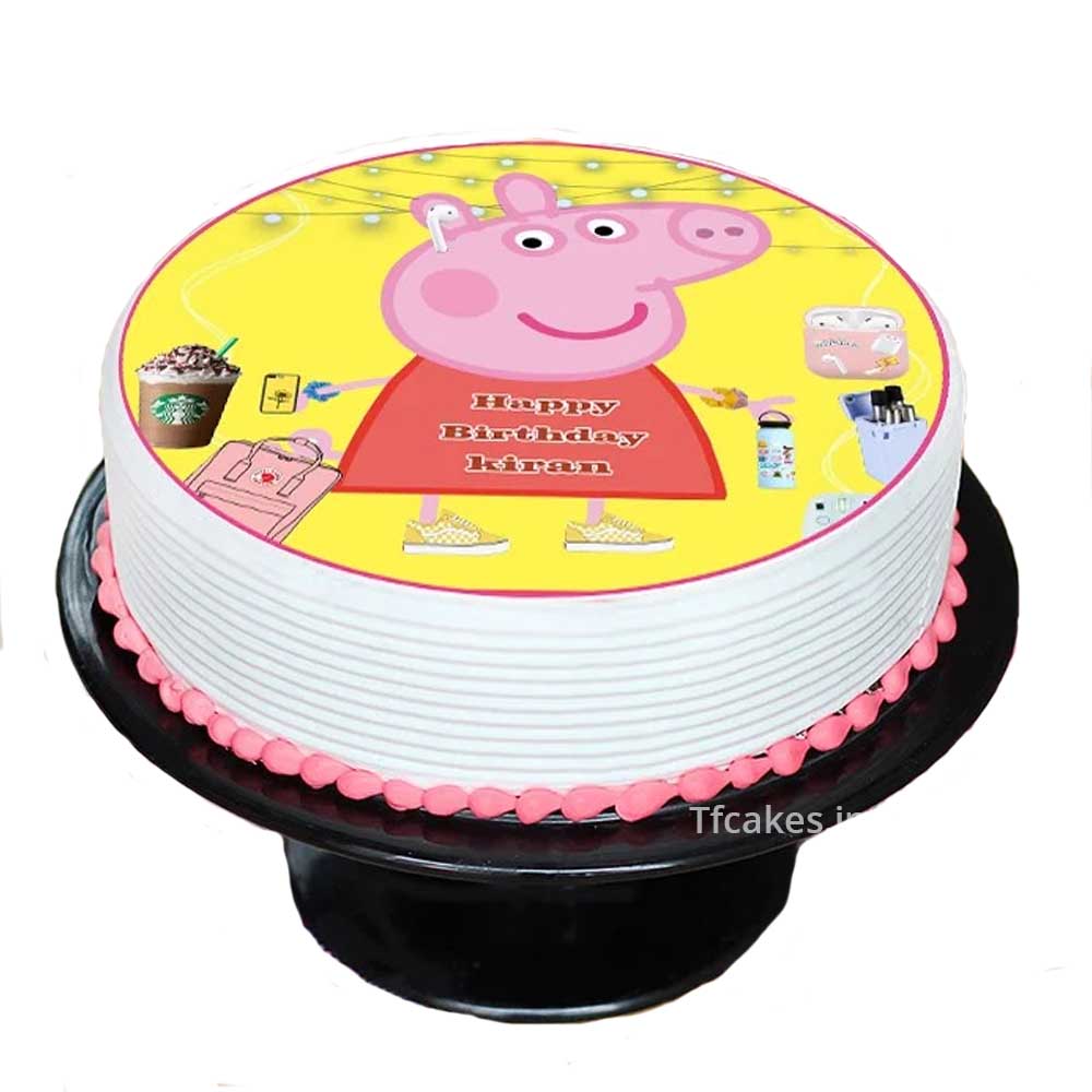 Peppa Pig Photo Cake