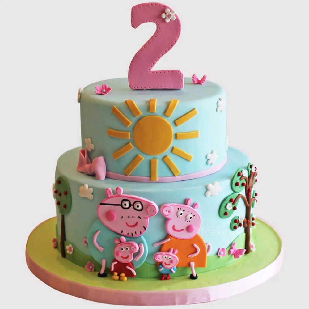 2 Tier Peppa Pig Cake