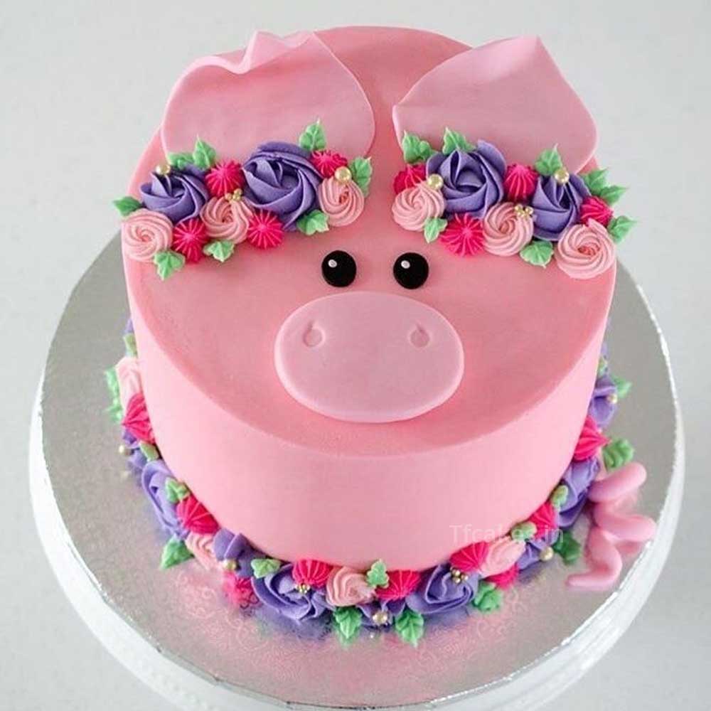 Semi Fondant Peppa Pig Cake