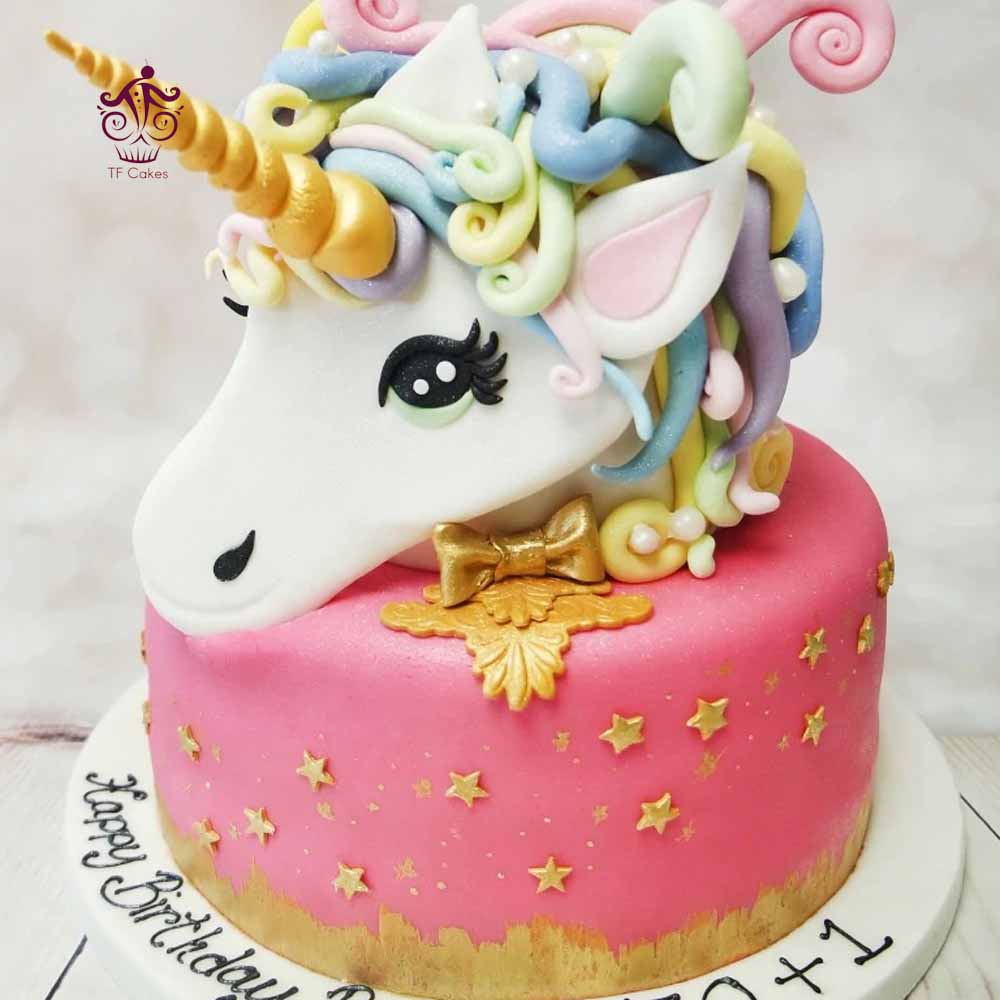 Golden Unicorn Cake