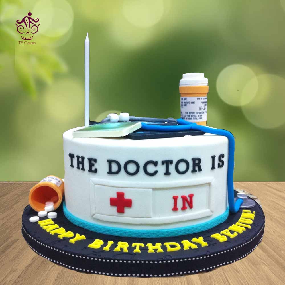 Birthday Cake For Doctor With Name