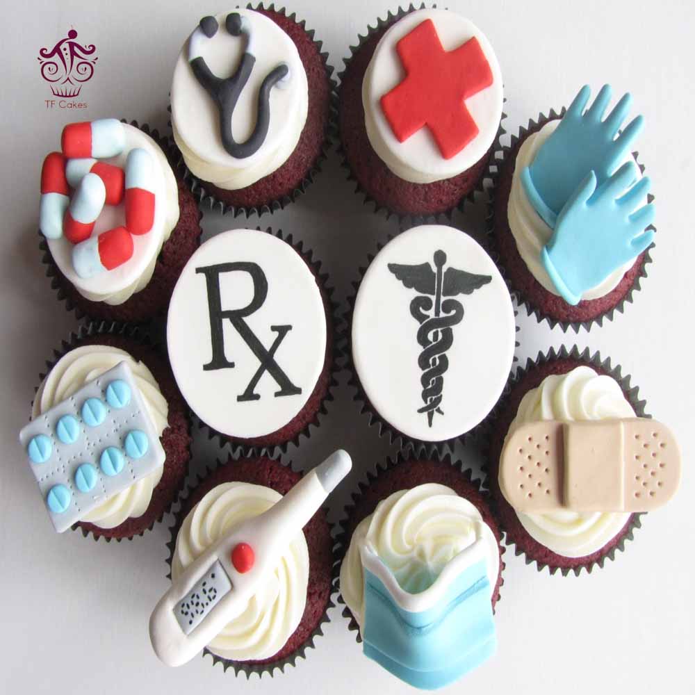 RX Medical Theme Cup Cake
