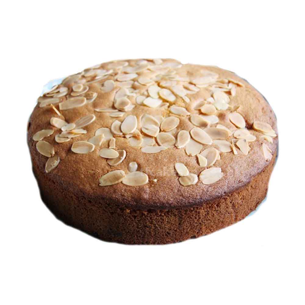 Eggless almond cake