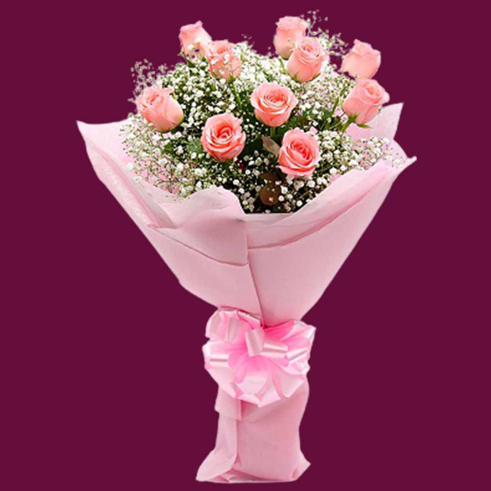 Pink Roses Bouquet.