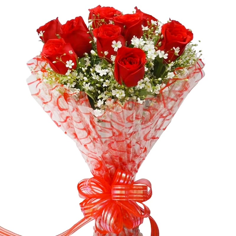 Red Roses Flower Bouquet