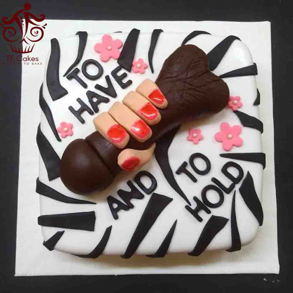 Male body part cake