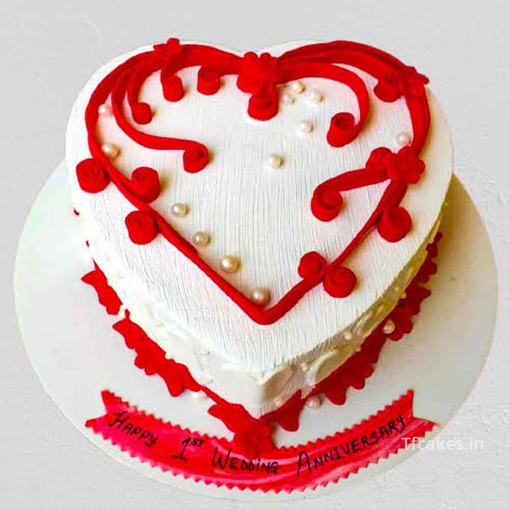 1st Anniversary Cake|Love Cake | Couple cake| Engagement cake ...