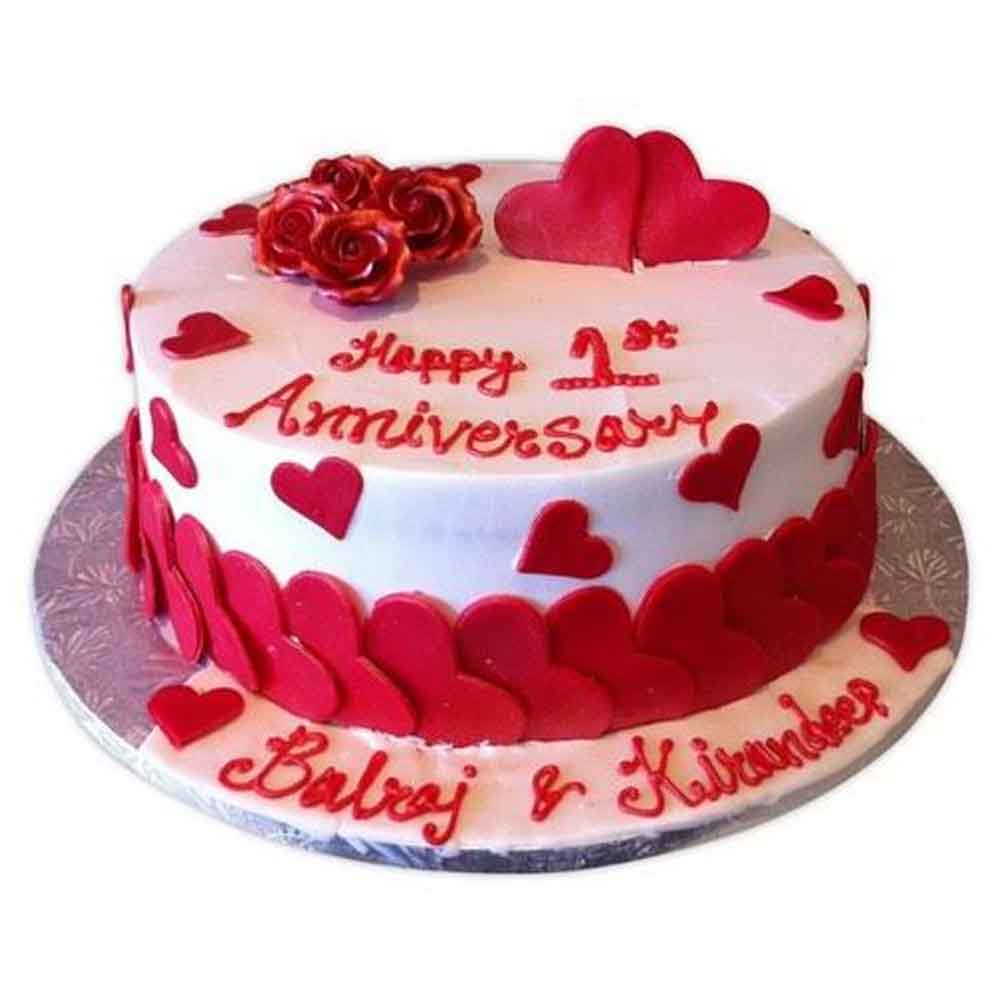Beautiful 1St Anniversary Cake  bakehoneycom
