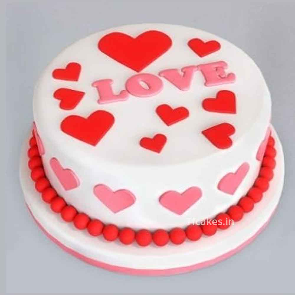 Red Heart Cake