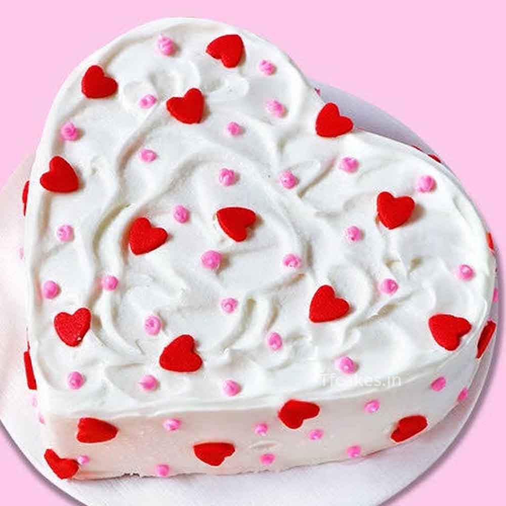 Heart Shape Vanilla Cake