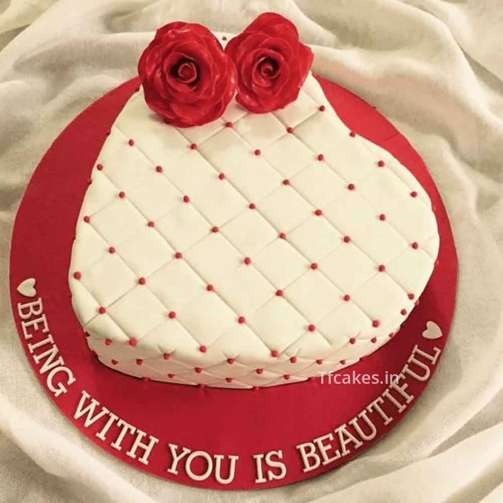 Beautiful Heart Shape Cake