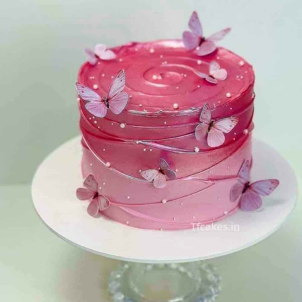 Pink Butterfly Cake