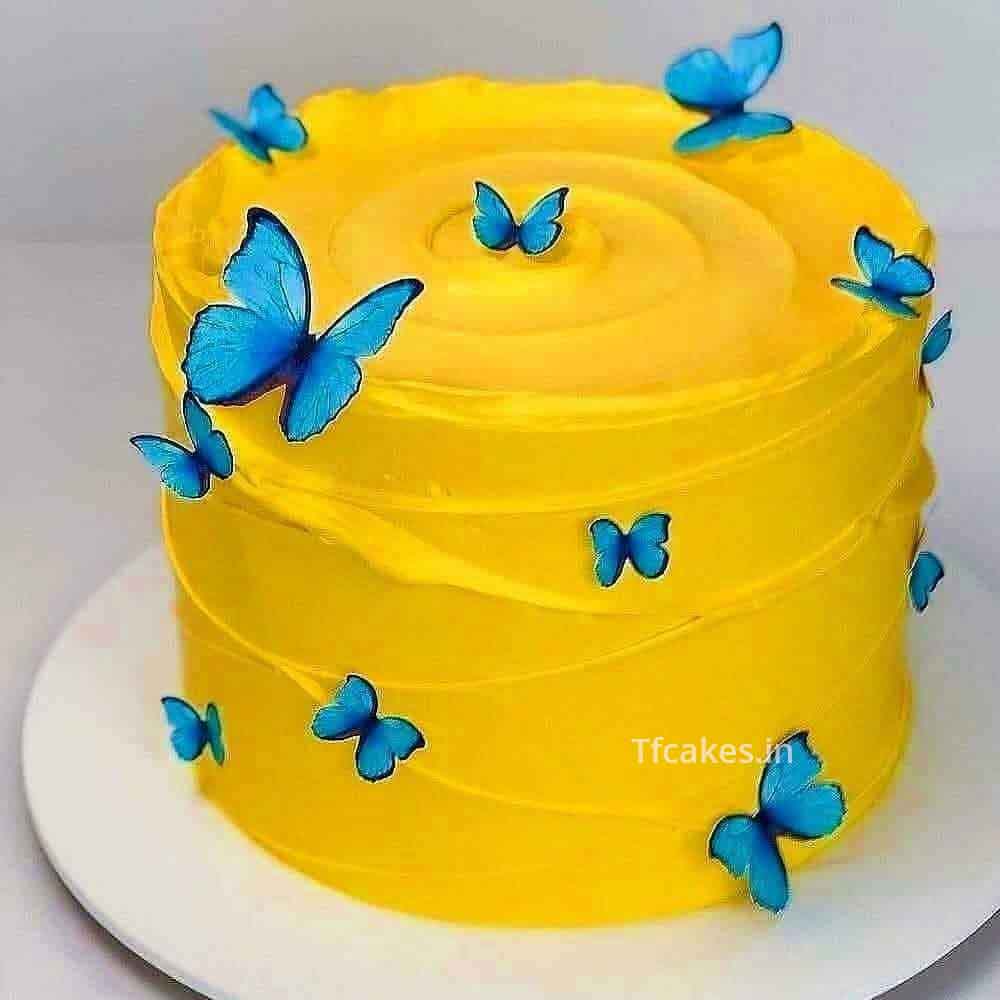 Yellow Butterfly Cake