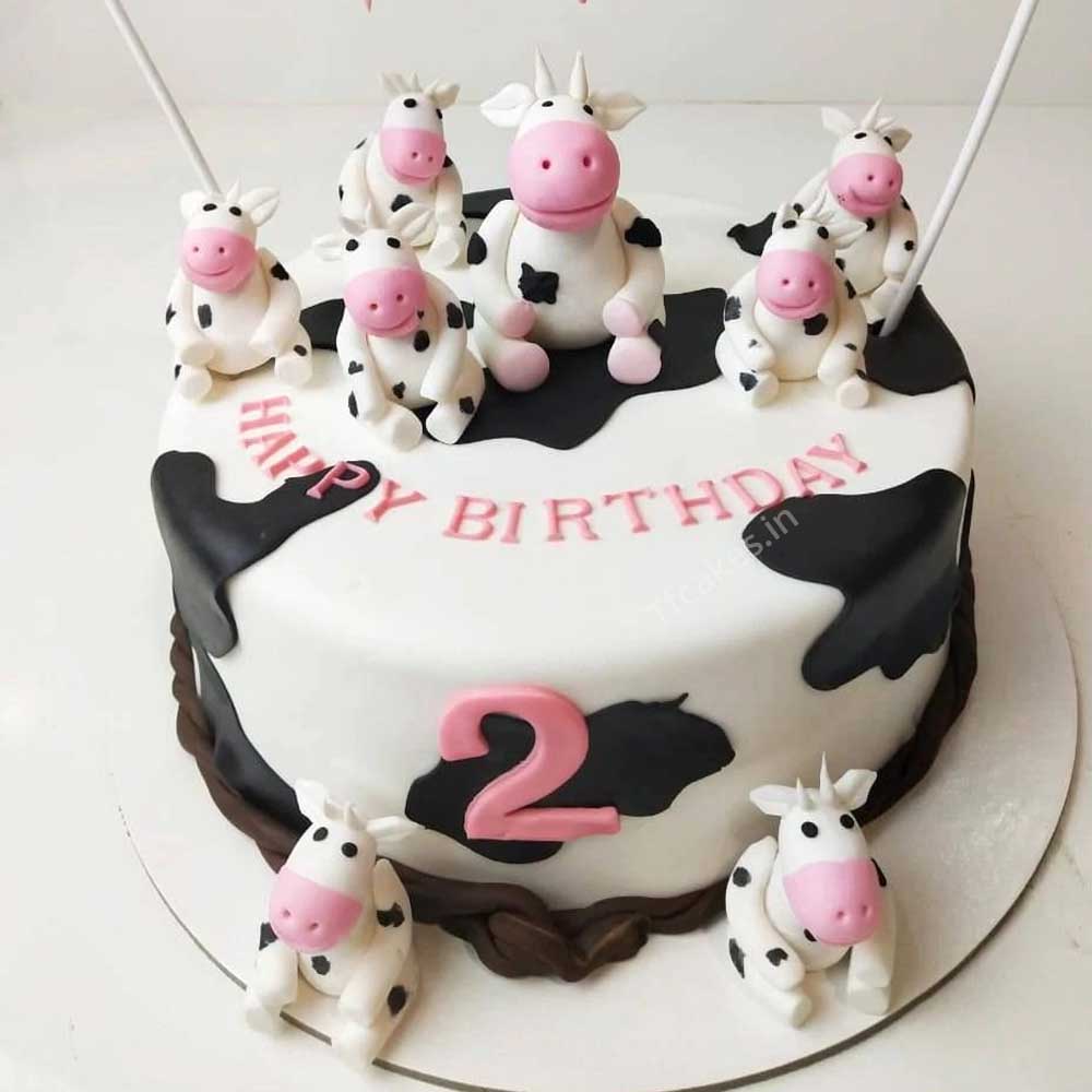 Cow Theme Cake