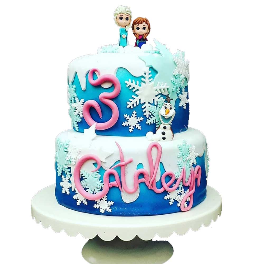 Frozen Theme Two Tier Cake  Avon Bakers