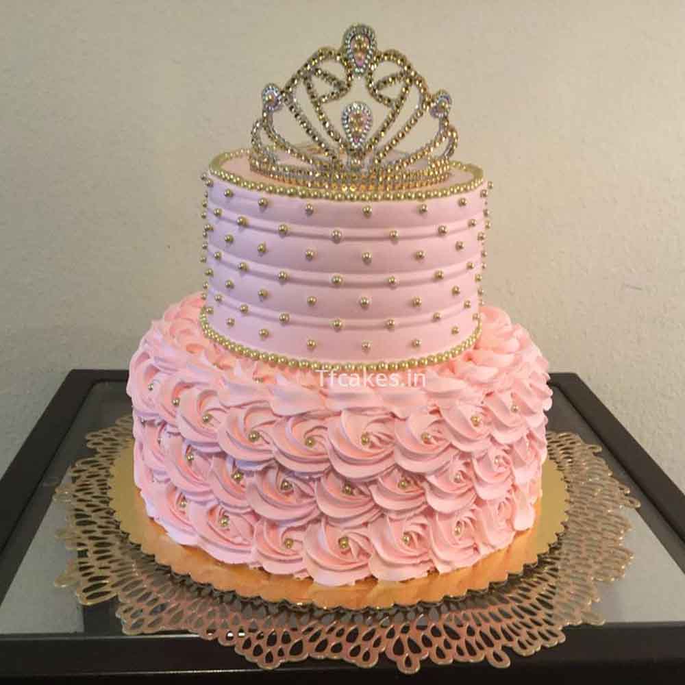 2 Tier Crown Cake