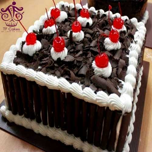 Chocolate stick with cherry topping Dark Forest Cake