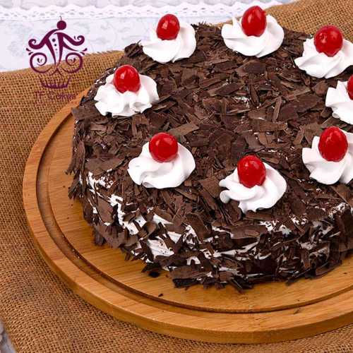 Black Forest Cake full of crushed chocolate