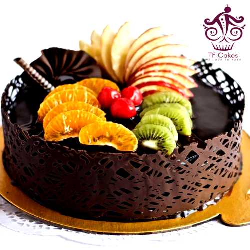 chocolate-based mix fruit cake