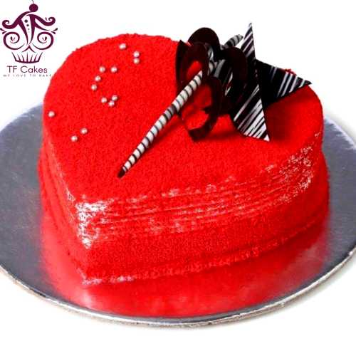 Red Velvet Heart Shape  Cake