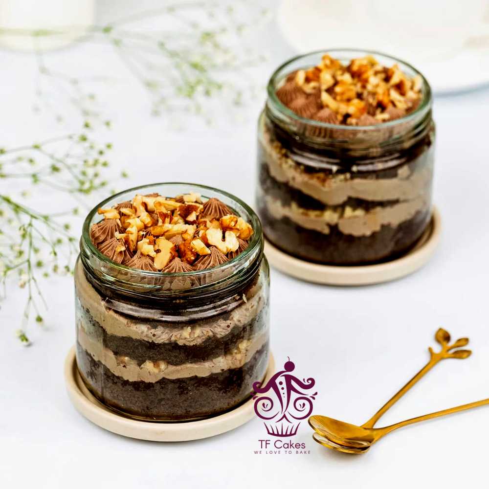 Chocolate Walnut Cake Jar