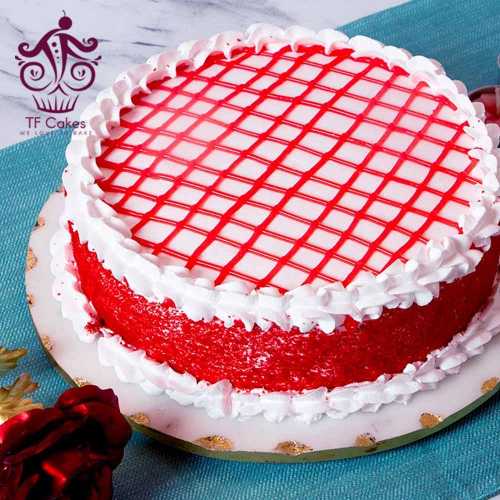 Decadent Contrast Red Velvet Cake