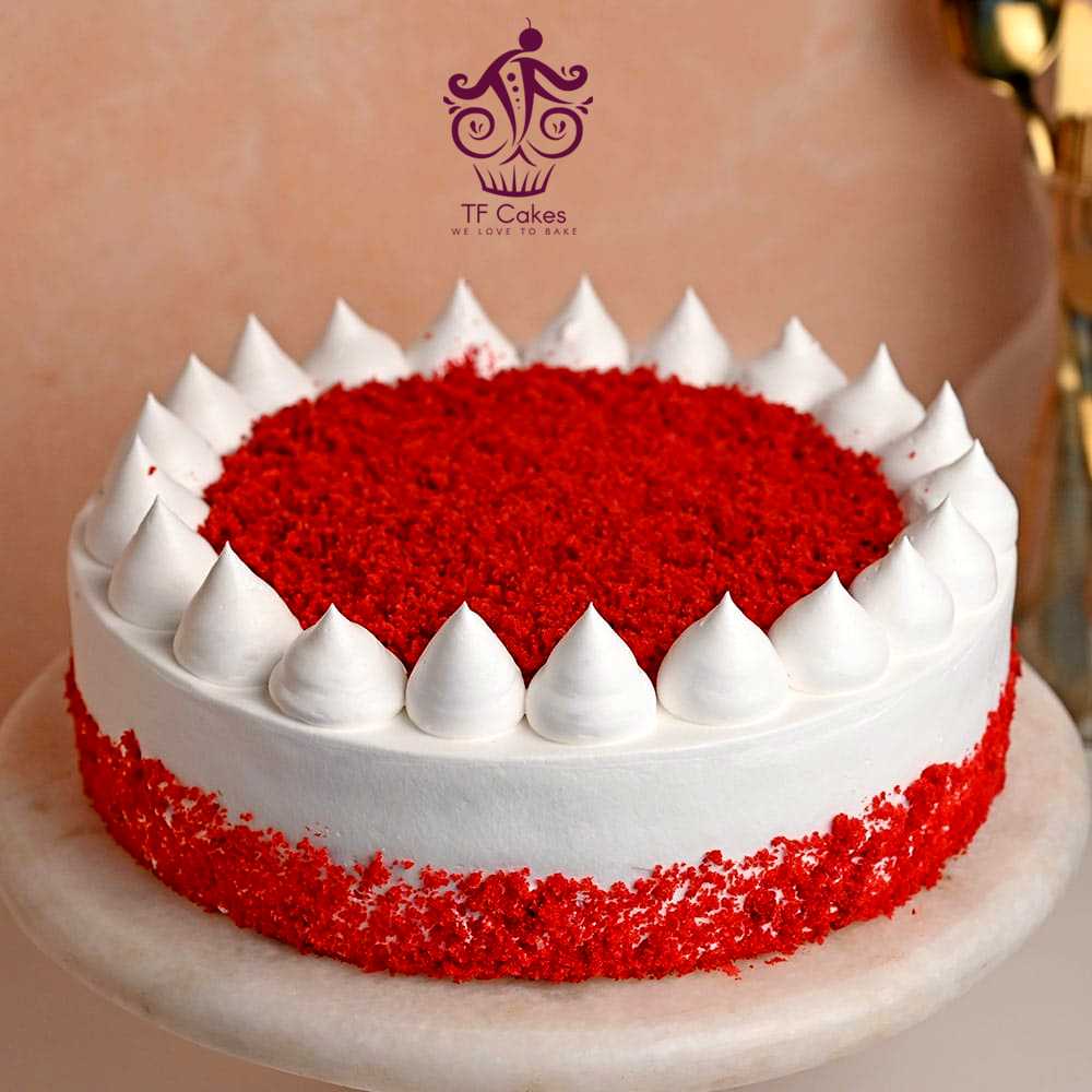 Droplets of white whipped cream Red Velvet  Cake