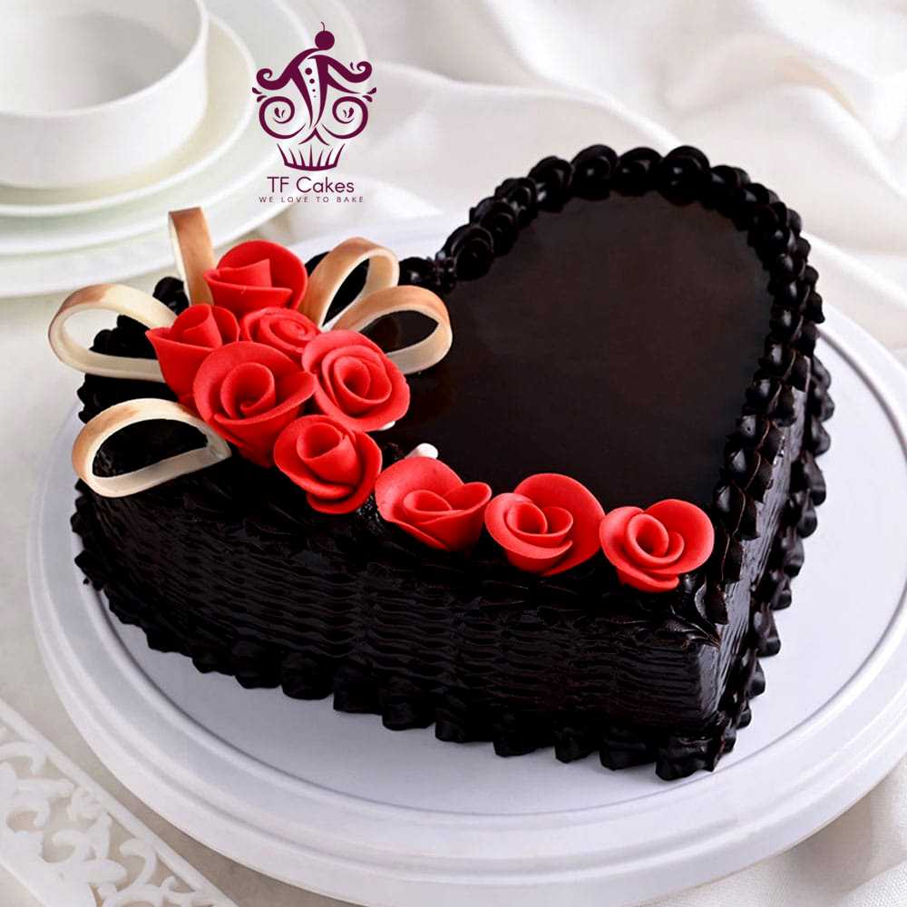 Choco Bliss Heart Cake