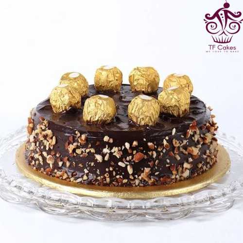 Nutty Chocolate Ferrero Rocher Cake