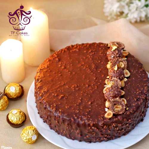 Chocolate Blackout Ferrero Rocher Cake