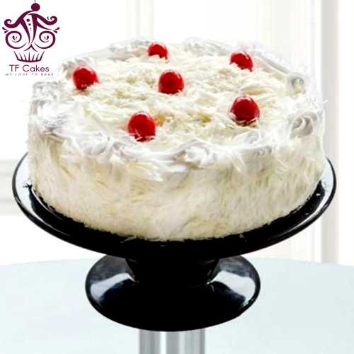 White Forest Cake with Cherry