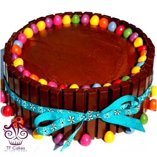 Lovely Kit Kat Gems Cake