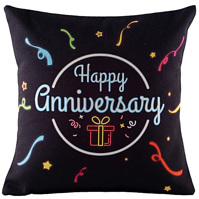 Printed Happy Anniversary Cushion