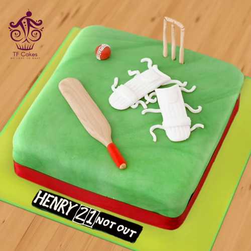 Cricket Themed Cake