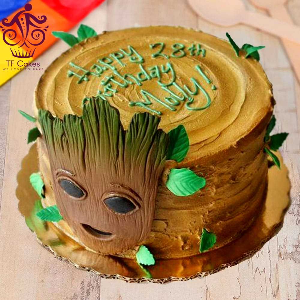 The Groot Guardians Cake