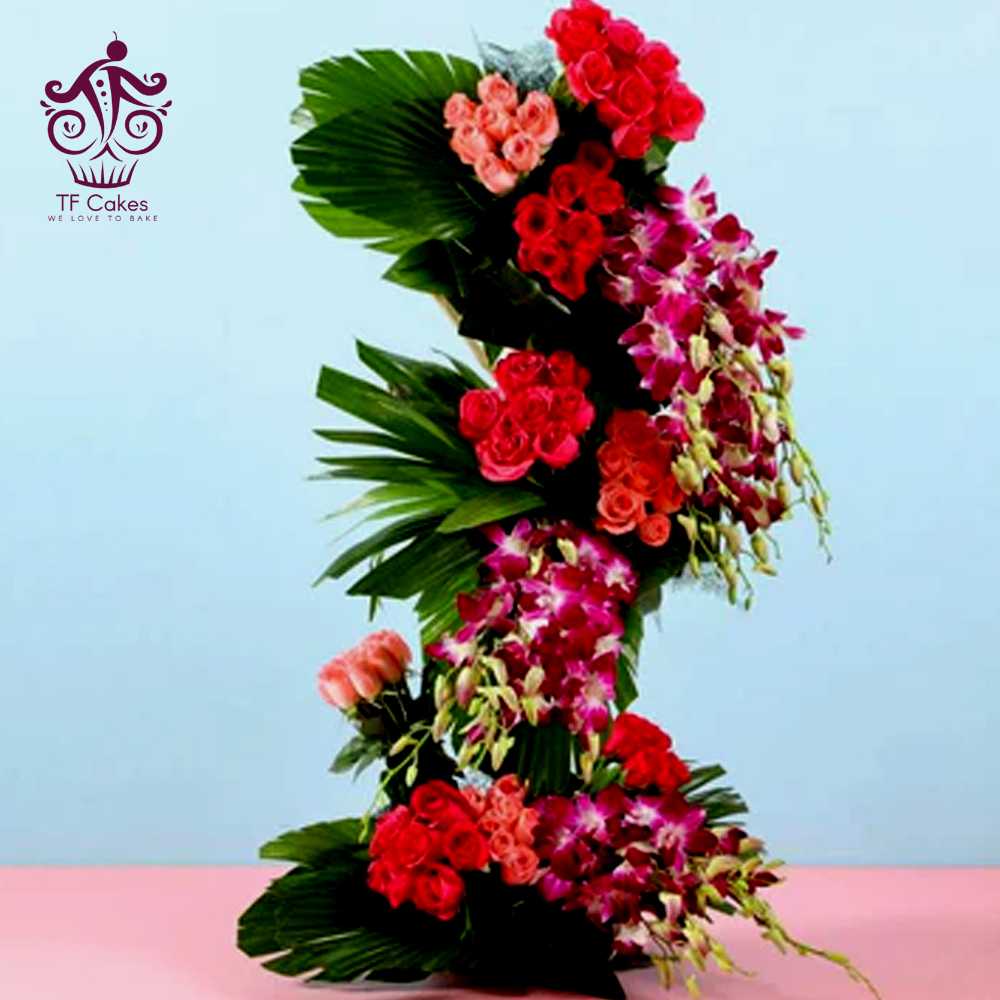 Fresh Flower Long Tower Arrangement