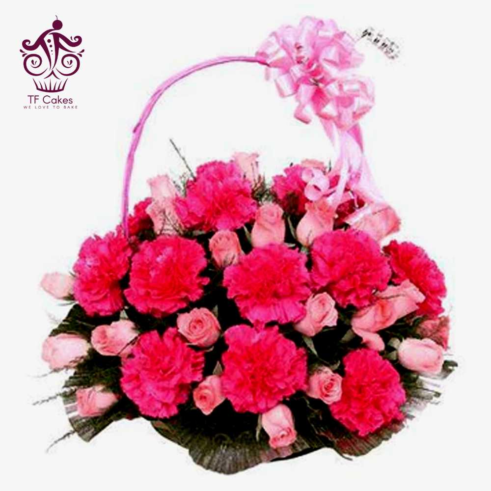Pink Hues Roses and Carnations
