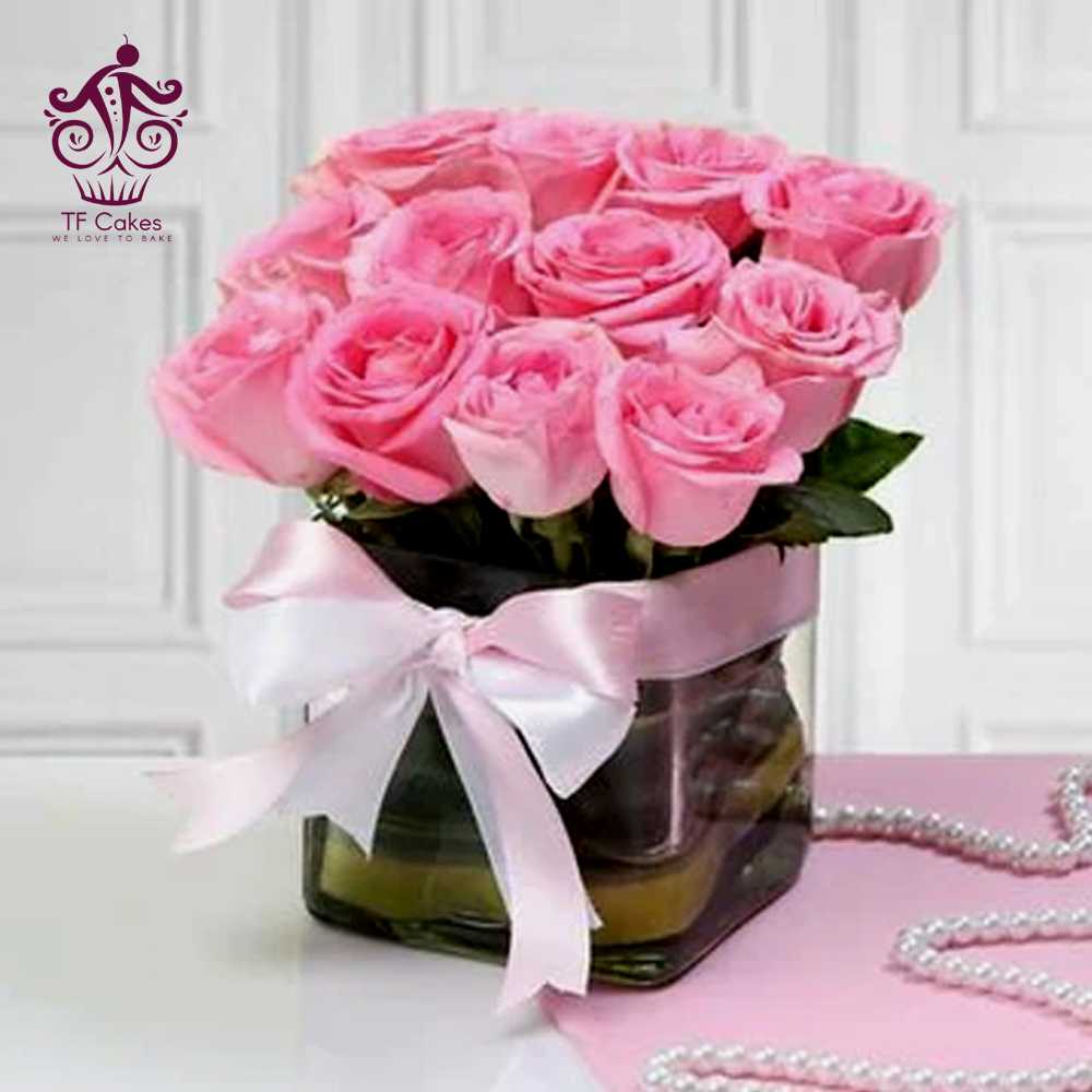 Pink love in vase