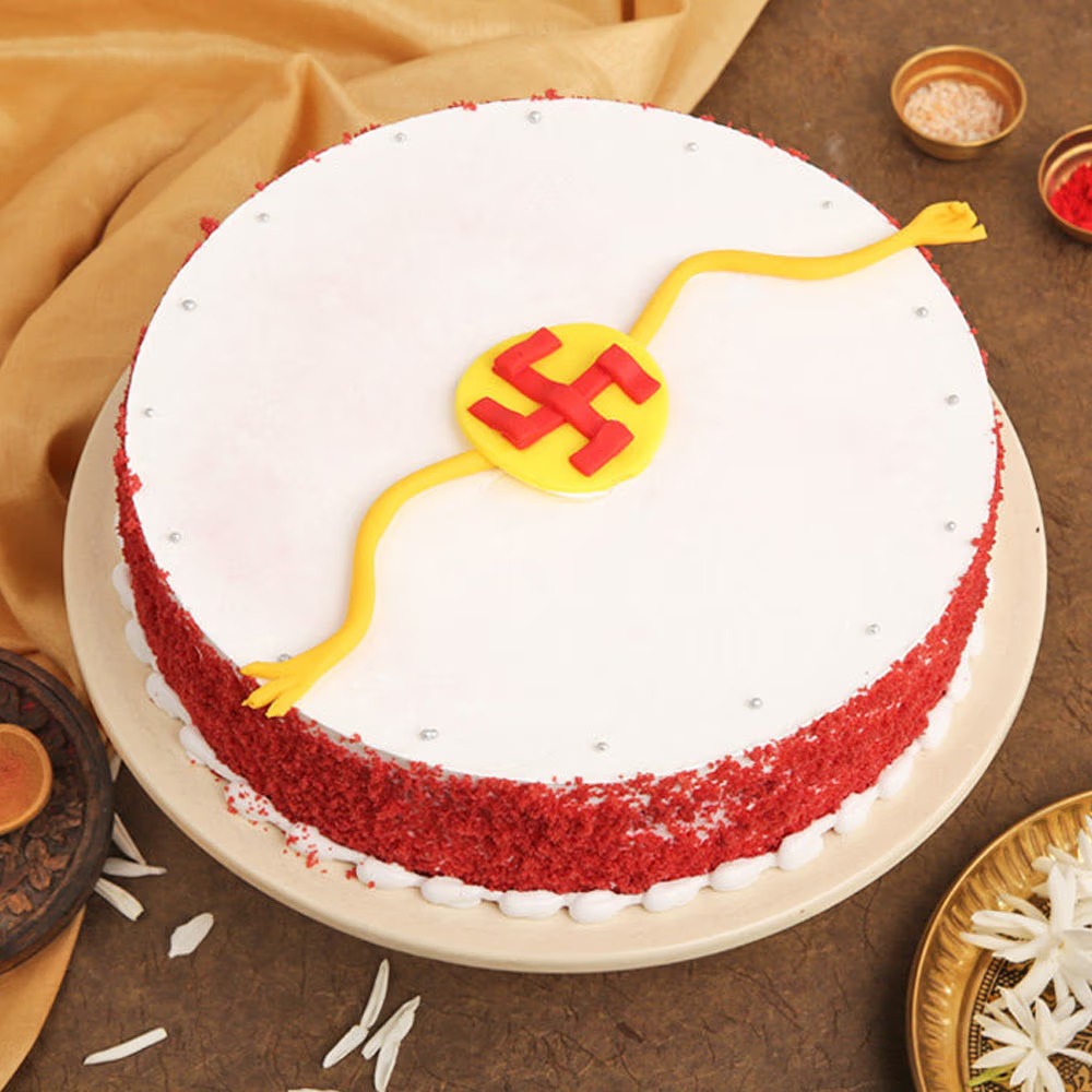 Raksha Bandhan Red Velvet Cake