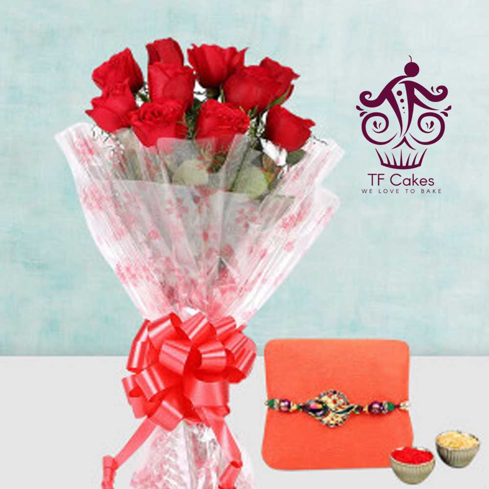 Red Roses Rakhi