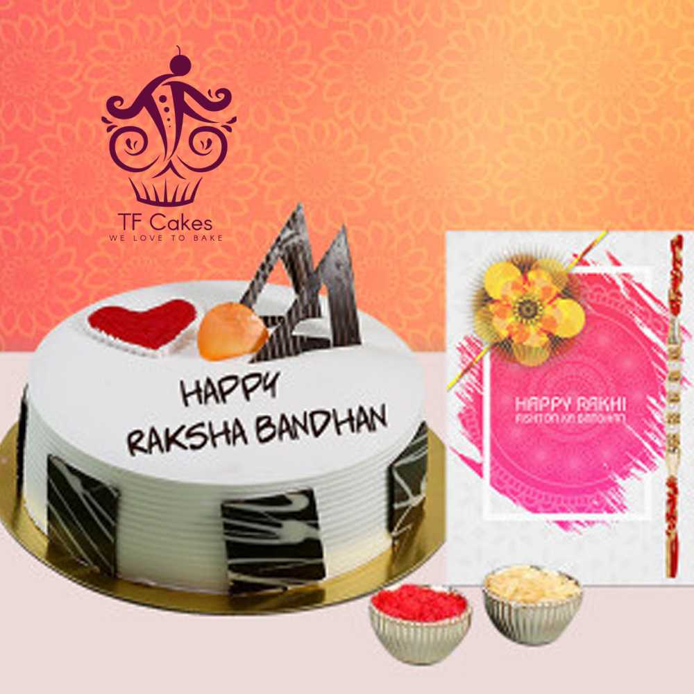 Vanilla Cake With Rakhi