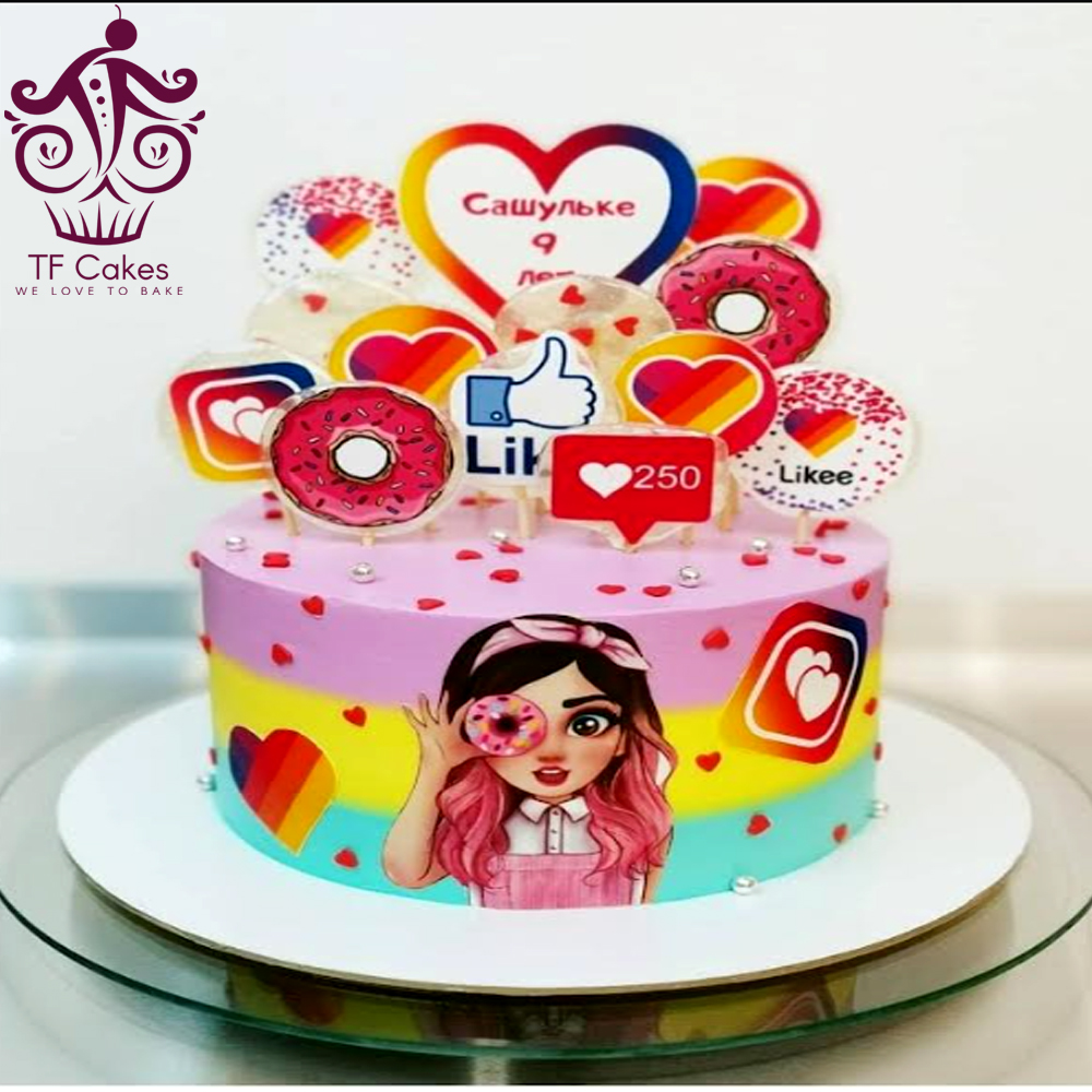 Pretty Instagram cake
