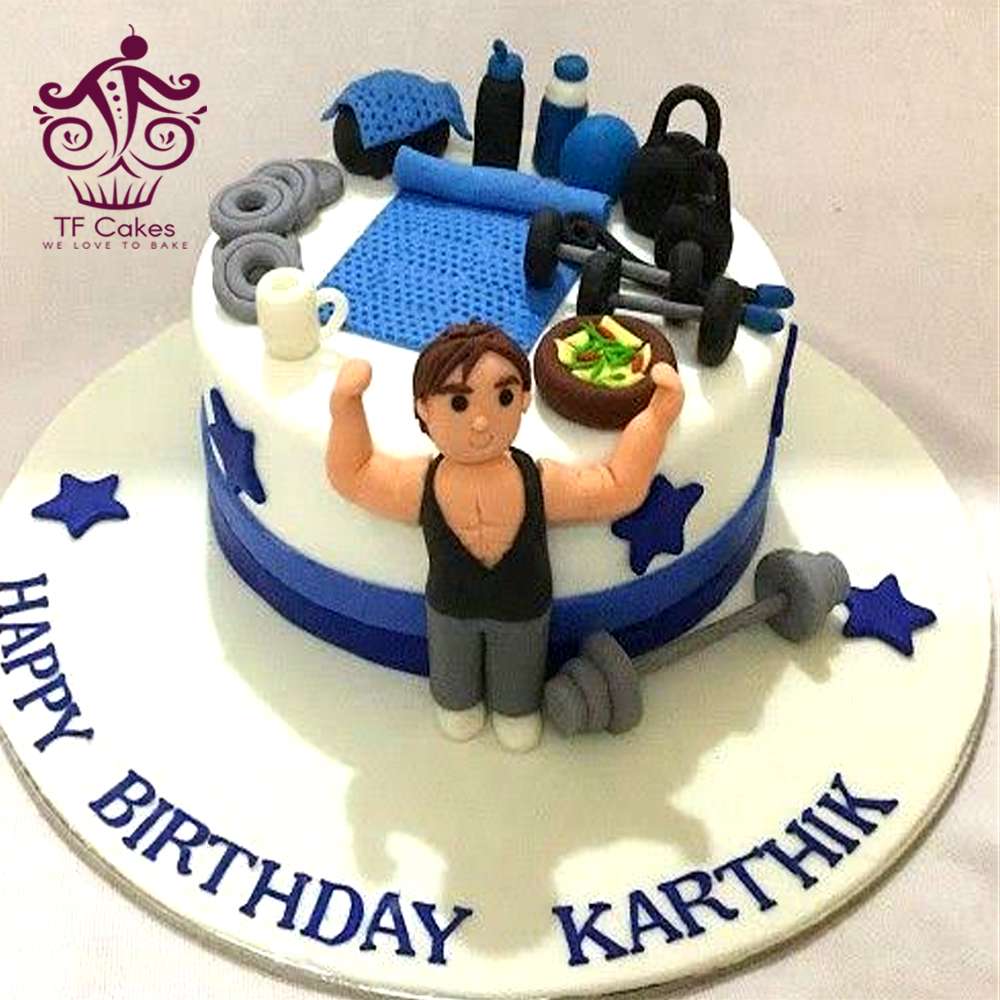 Fitness Gym Birthday Cake