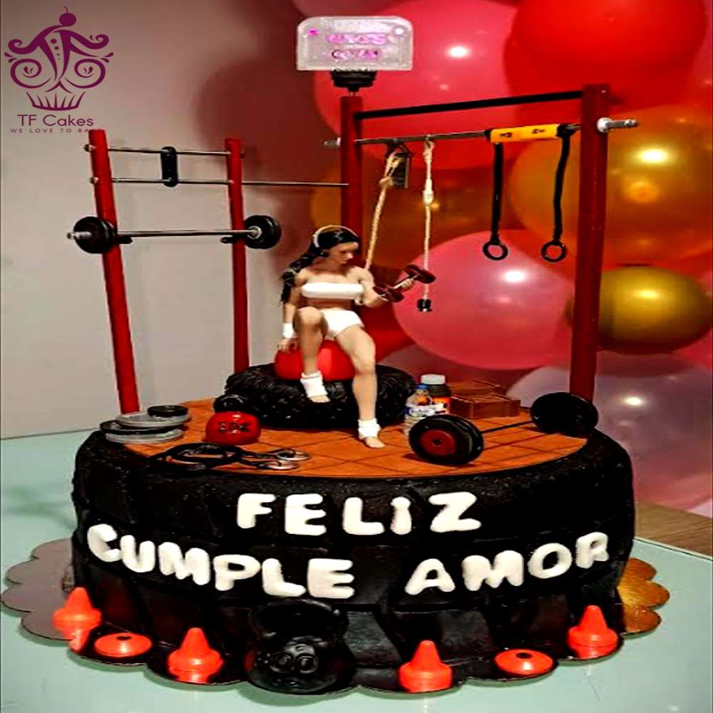 Women Fitness Gym Cake