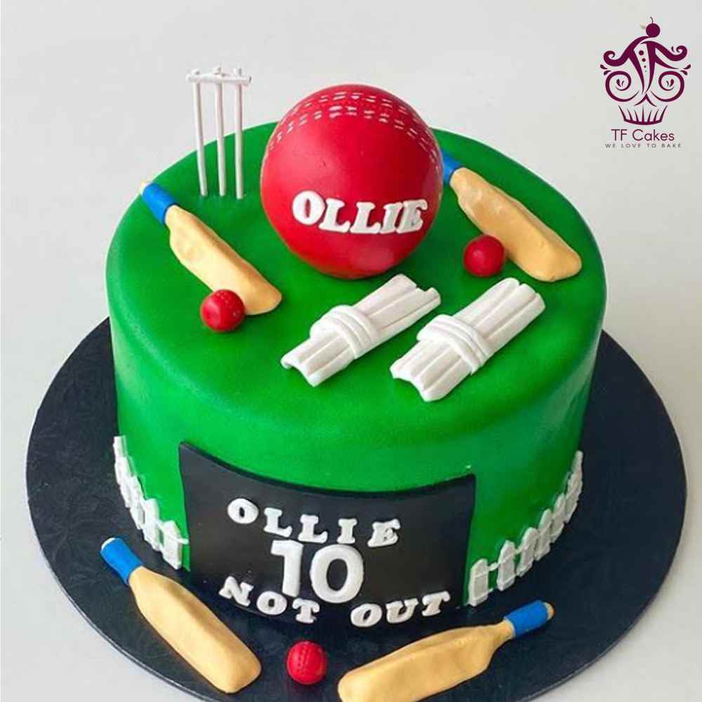 Cricket Theme Cake