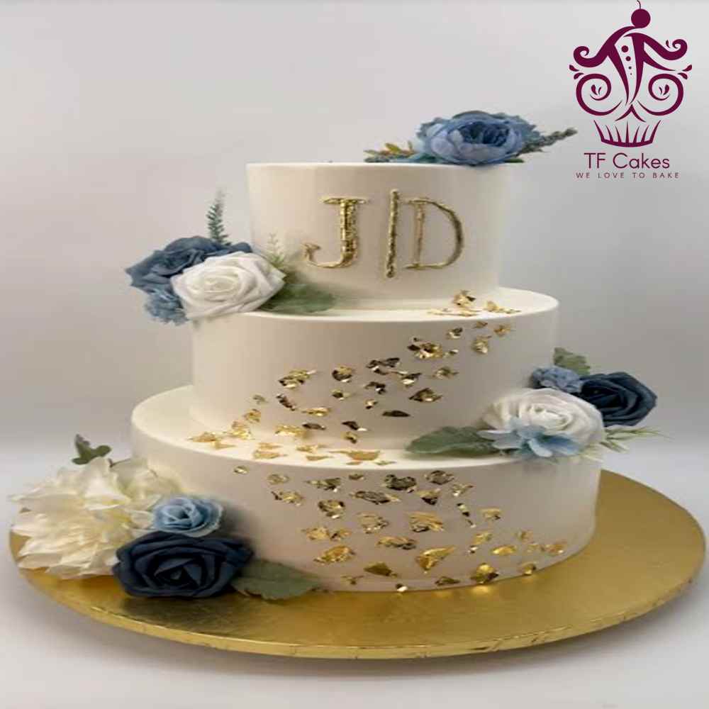 Gilded Blooms Cake